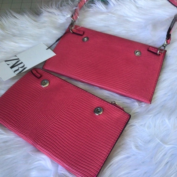ZARA Pink Leather Purse NWT - Picture 4 of 11